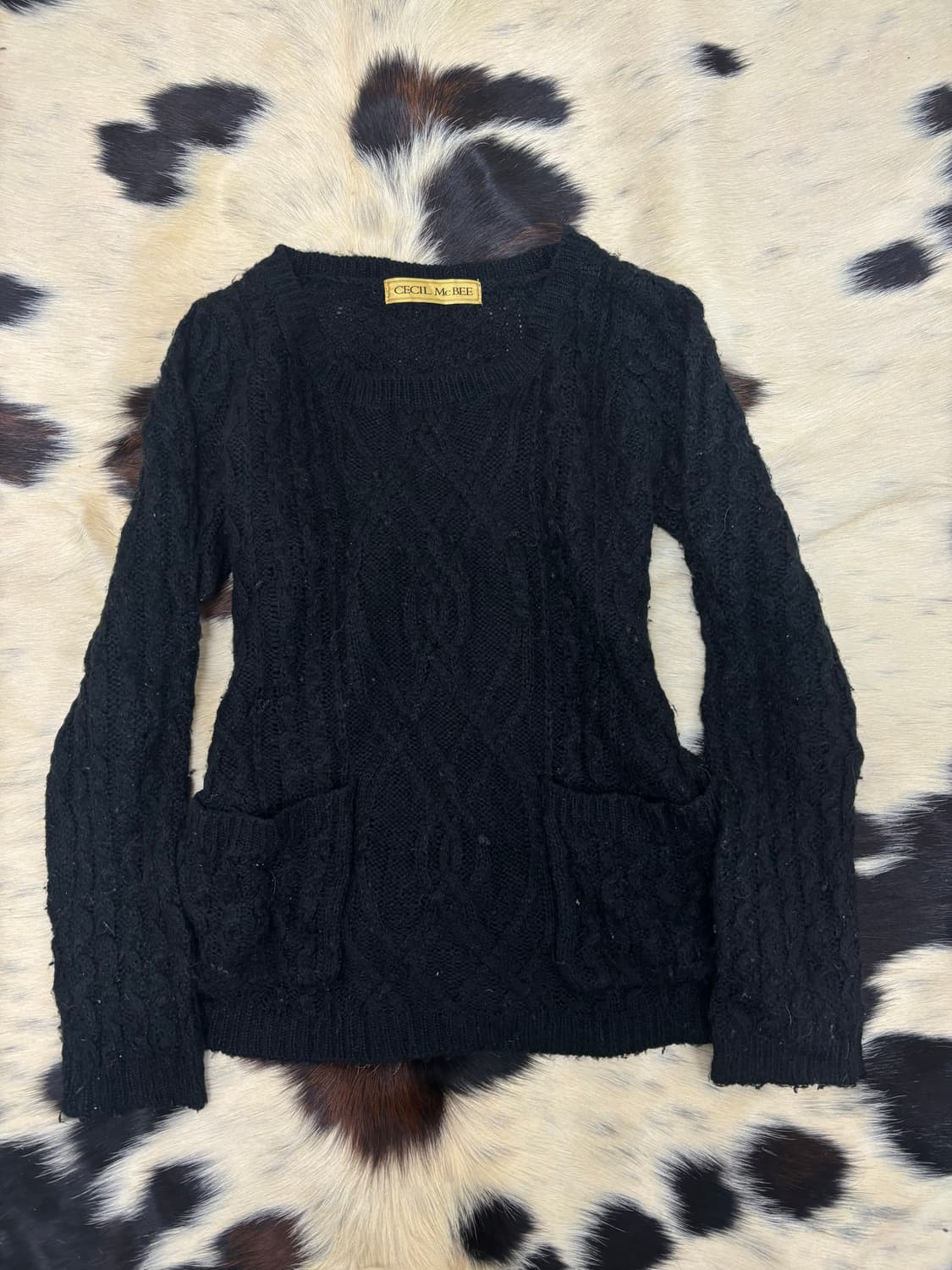 [Cecil Mcbee]Pocket Detail Knit Sleeve 상품이미지2