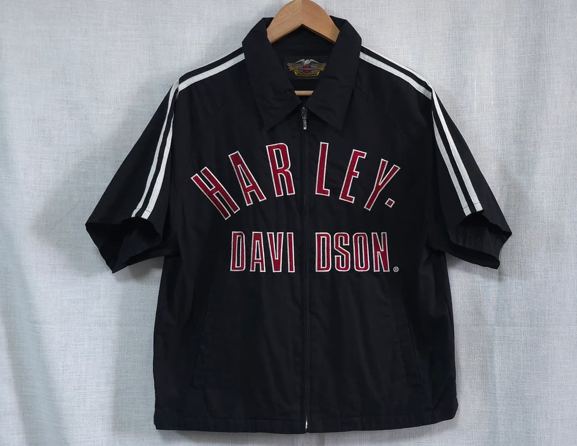 할리데이비슨 여름 마 린넨 100프로 반팔 집업 자켓 바람막이 조끼 가디 상품이미지1