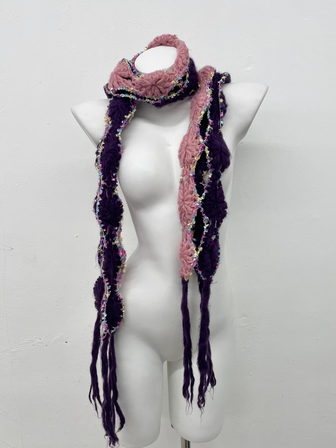 캔디 컬러 디테일 머플러  상품이미지2