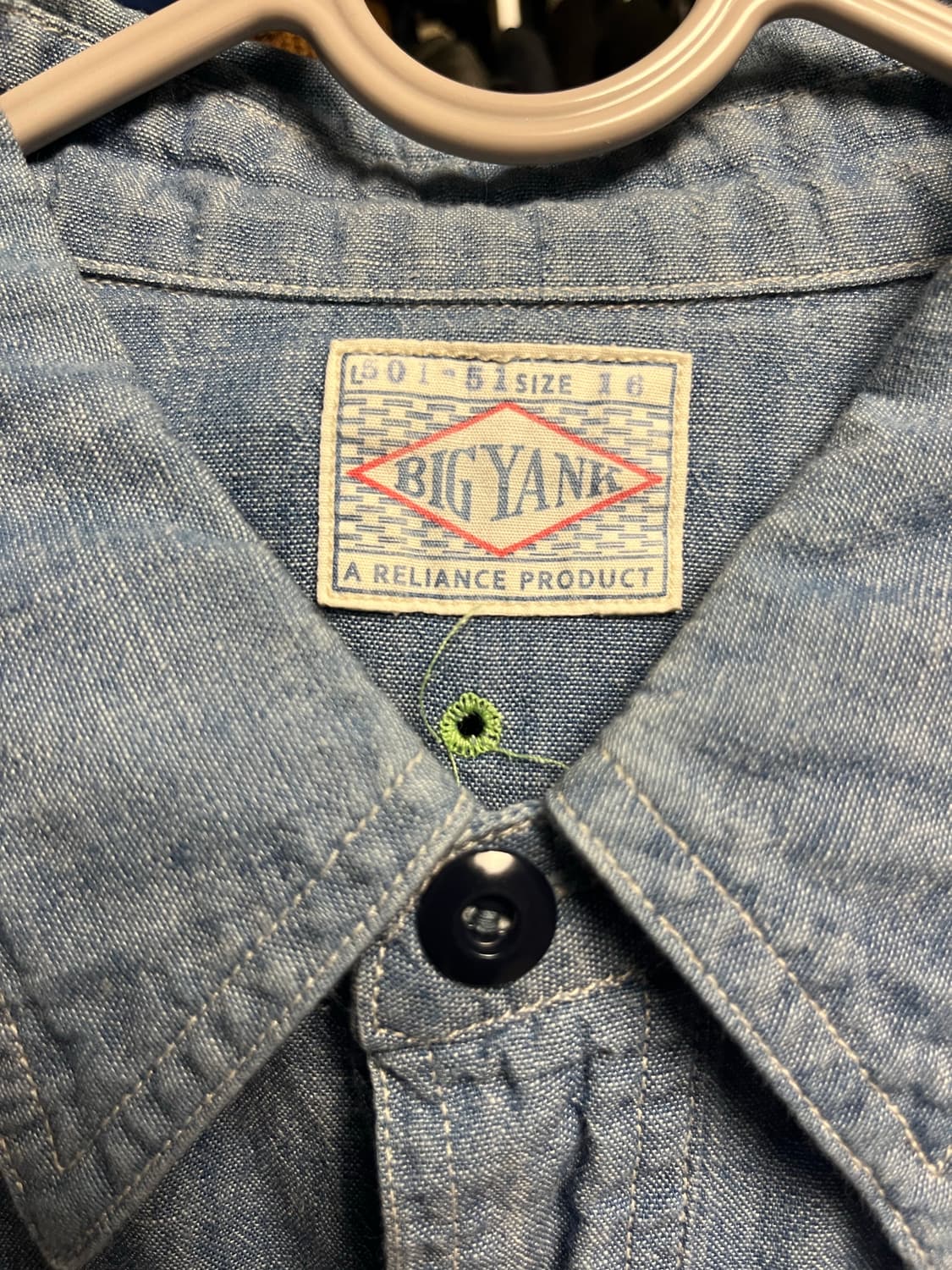 빅양크 샴브레이 셔츠 16사이즈 상품이미지3