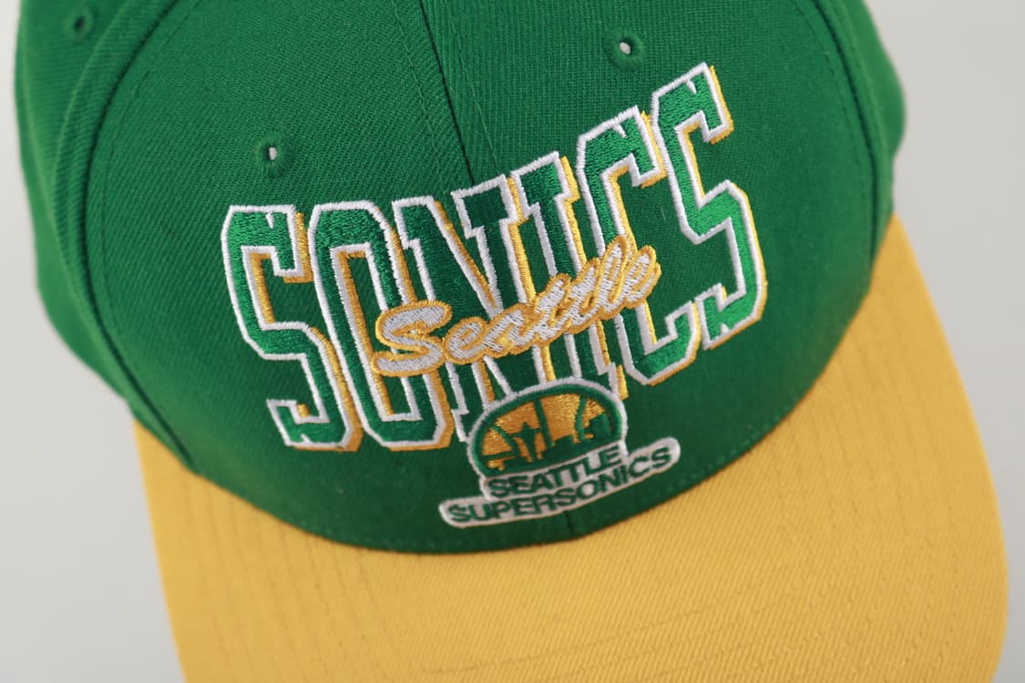 미첼앤네스 x 하드우드 클래식 NBA 시애틀 슈퍼소닉스 스냅백 모자 상품이미지2