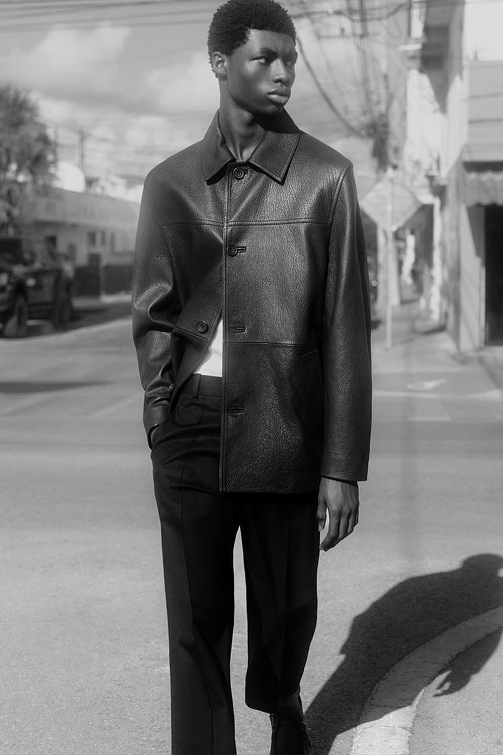 [코스] 칼라 그레인 레더 자켓 상품이미지1