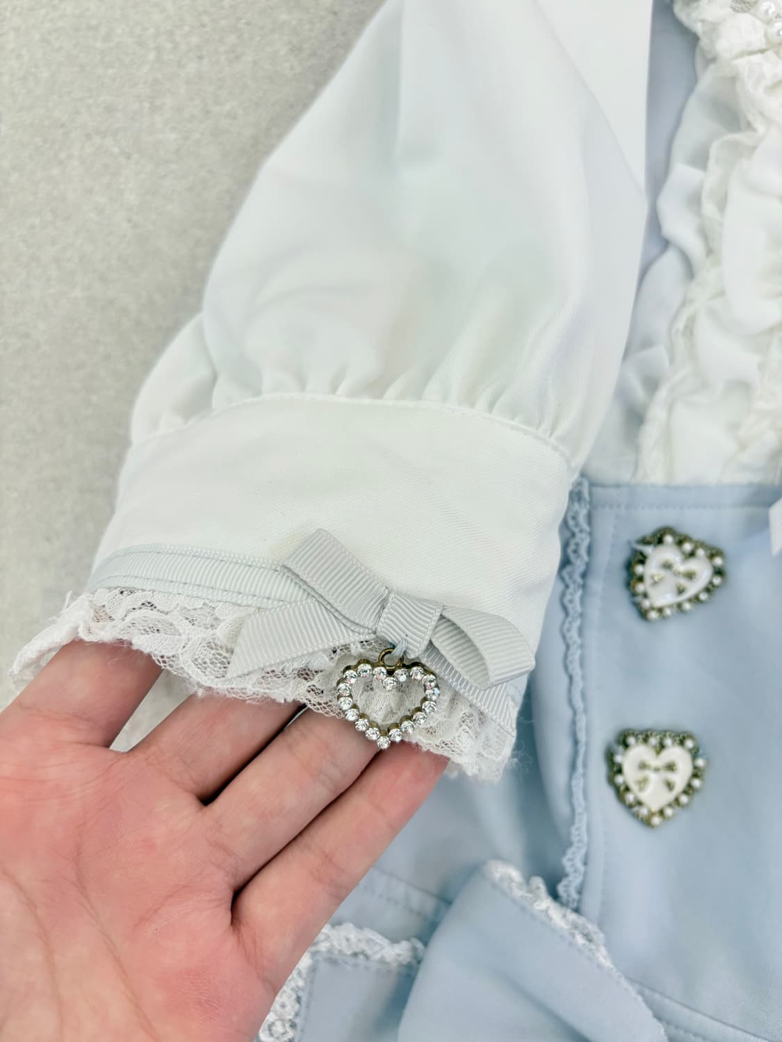 리즈리사 하늘 하트리본 원피스 상품이미지5