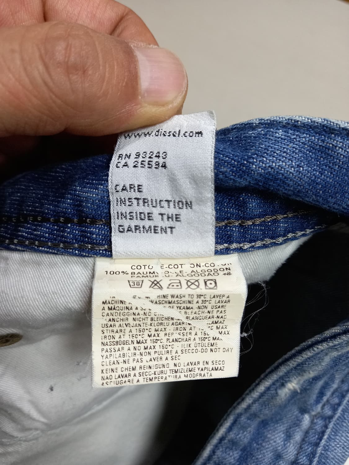 34-35 DIESEL ZATHAN 데미지워싱 부츠컷 34-595 상품이미지8