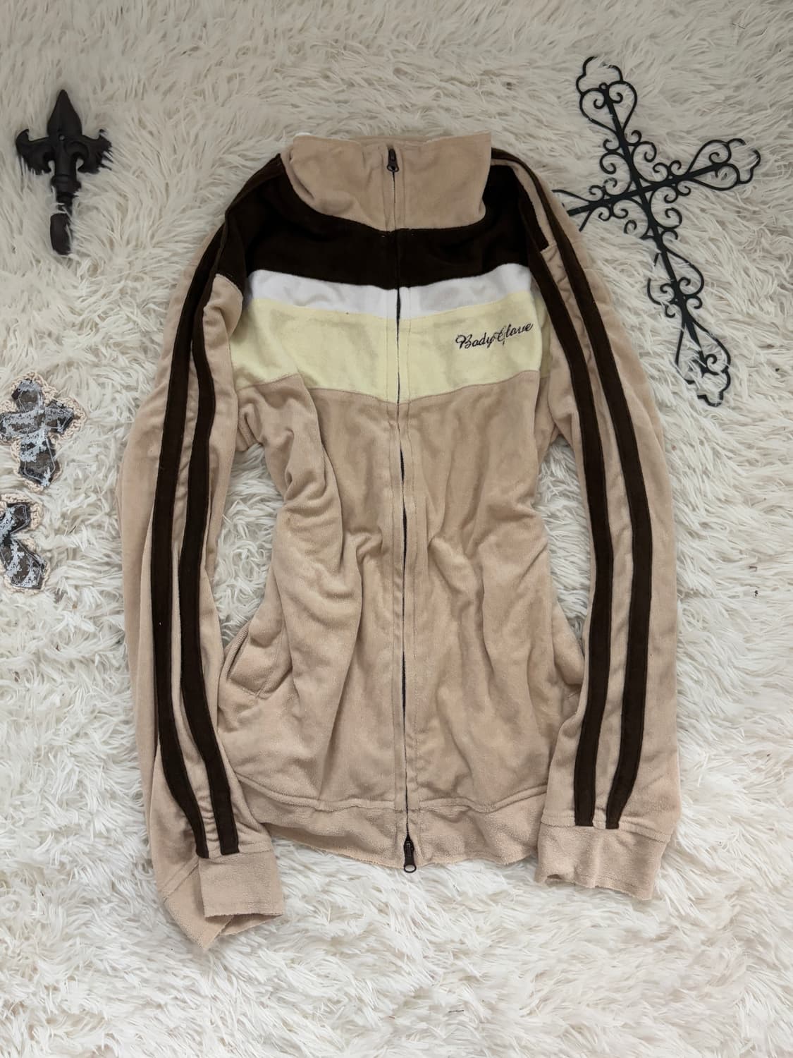 Baby beige lettering point terry jersey 상품이미지1