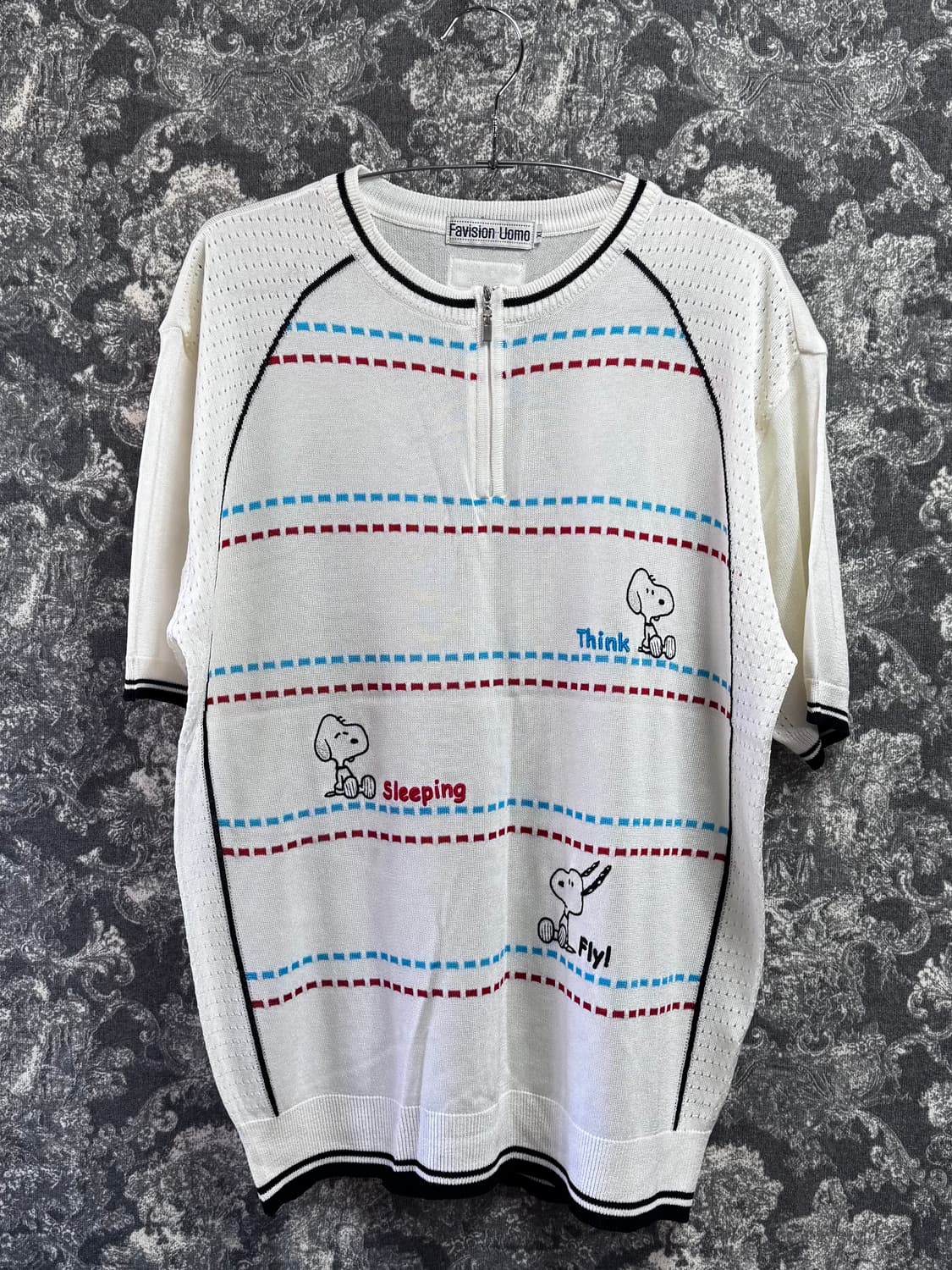 favision uomo 스누피 니트 반집업 반팔 상품이미지2