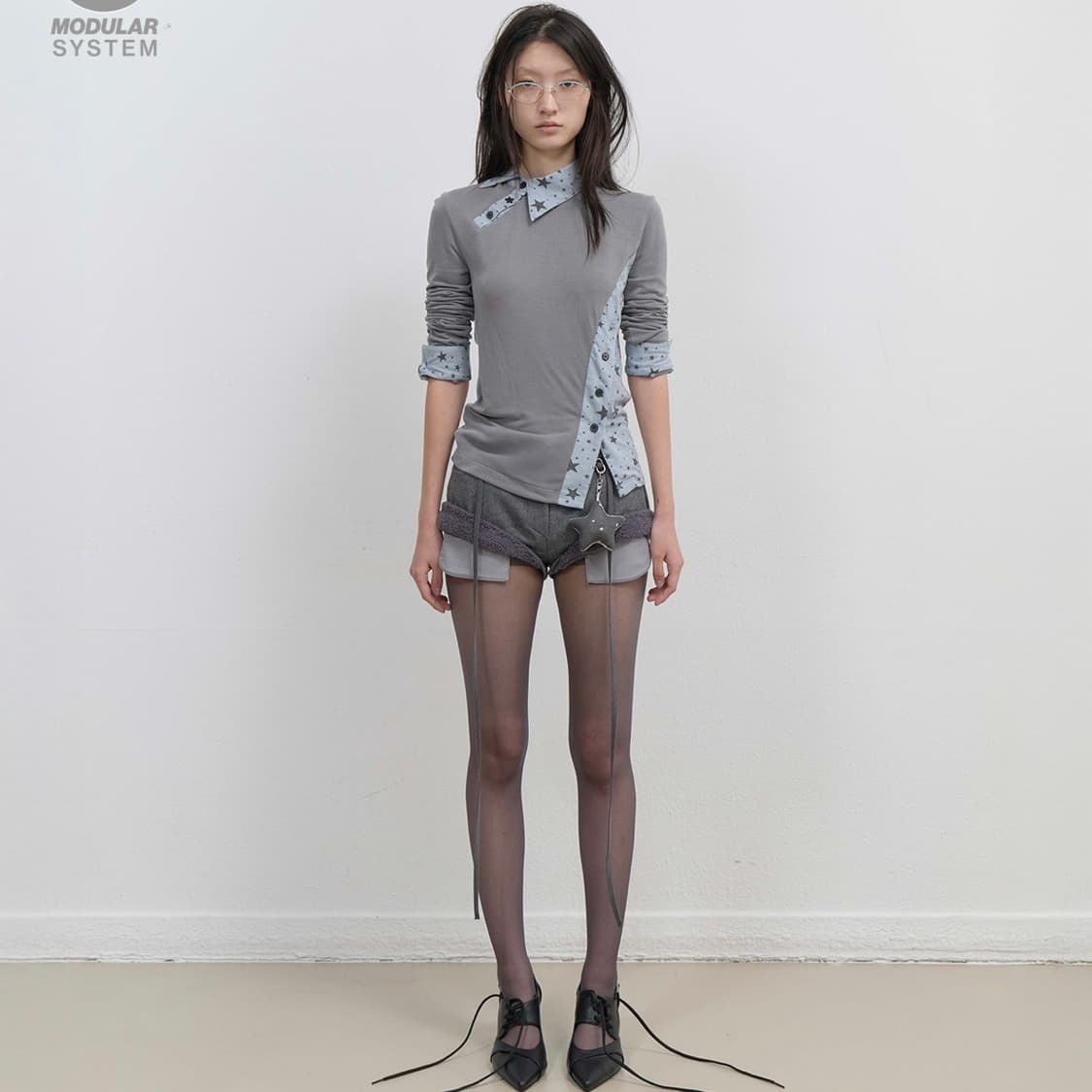 OJOS 오호스 마이크로 울 쇼츠 그레이 사이즈 1 상품이미지1