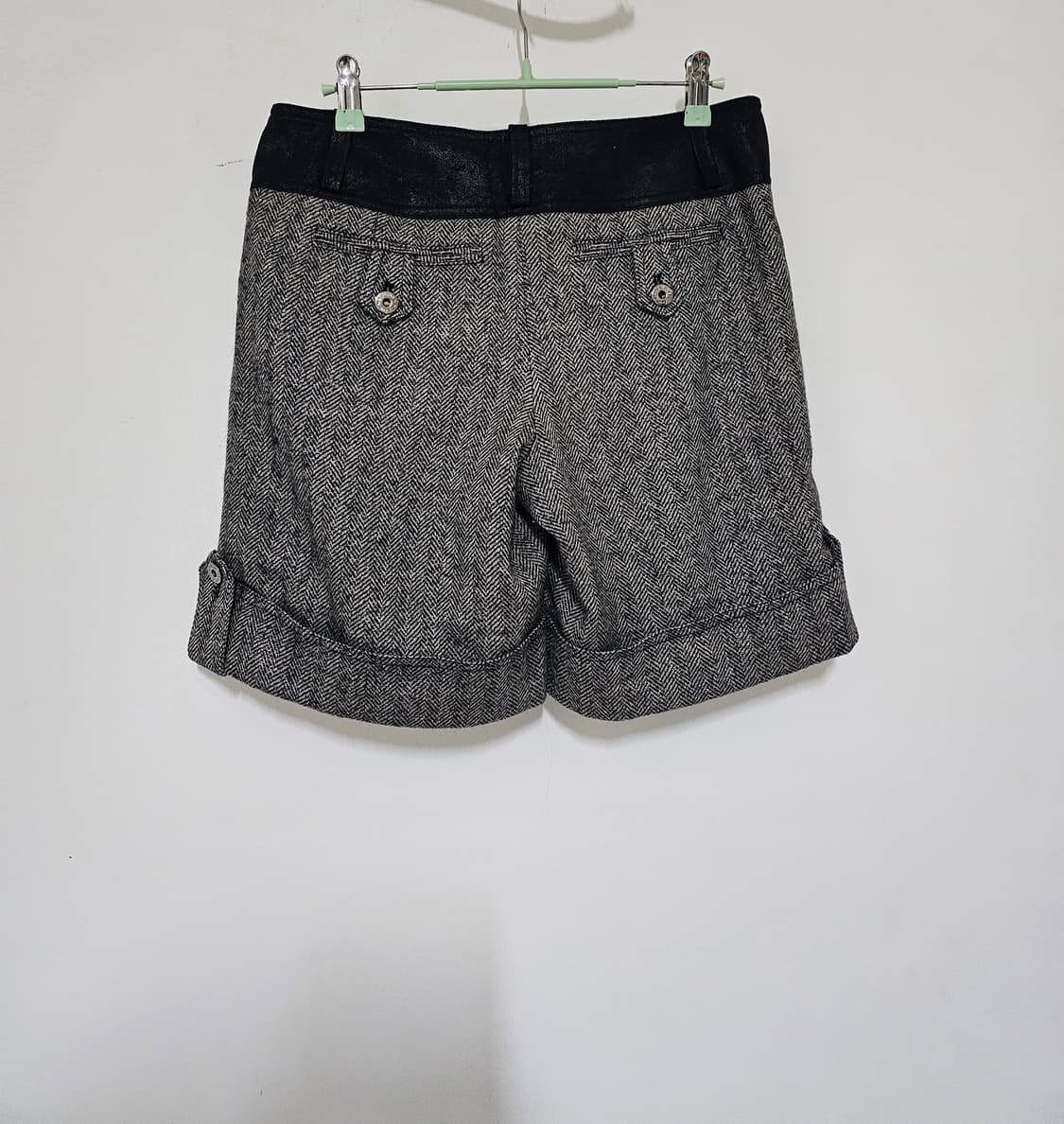 데코xix. ,,모혼방  블랙그레이체크 반바지 M. 상태좋음  상품이미지5