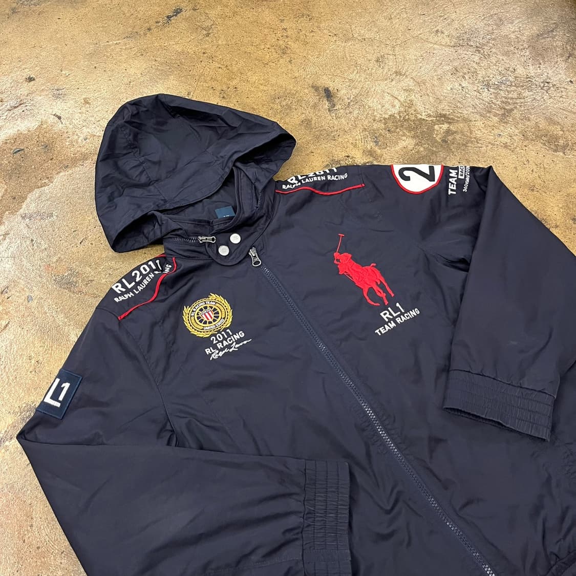 폴로 랄프로렌 네이비 레이싱 후드 자켓 상품이미지1