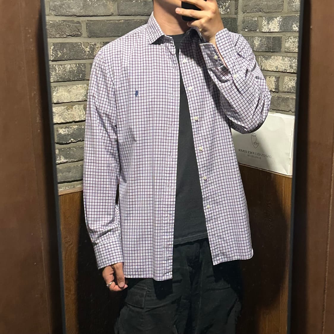 L) 폴로 랄프로렌 스트레치 코튼 포플린 체크 셔츠 Z64 상품이미지8