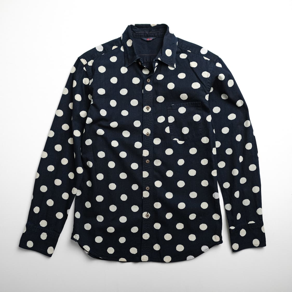 45rpm 도트 인디고 셔츠 3사이즈 (추천 55-66) 상품이미지1