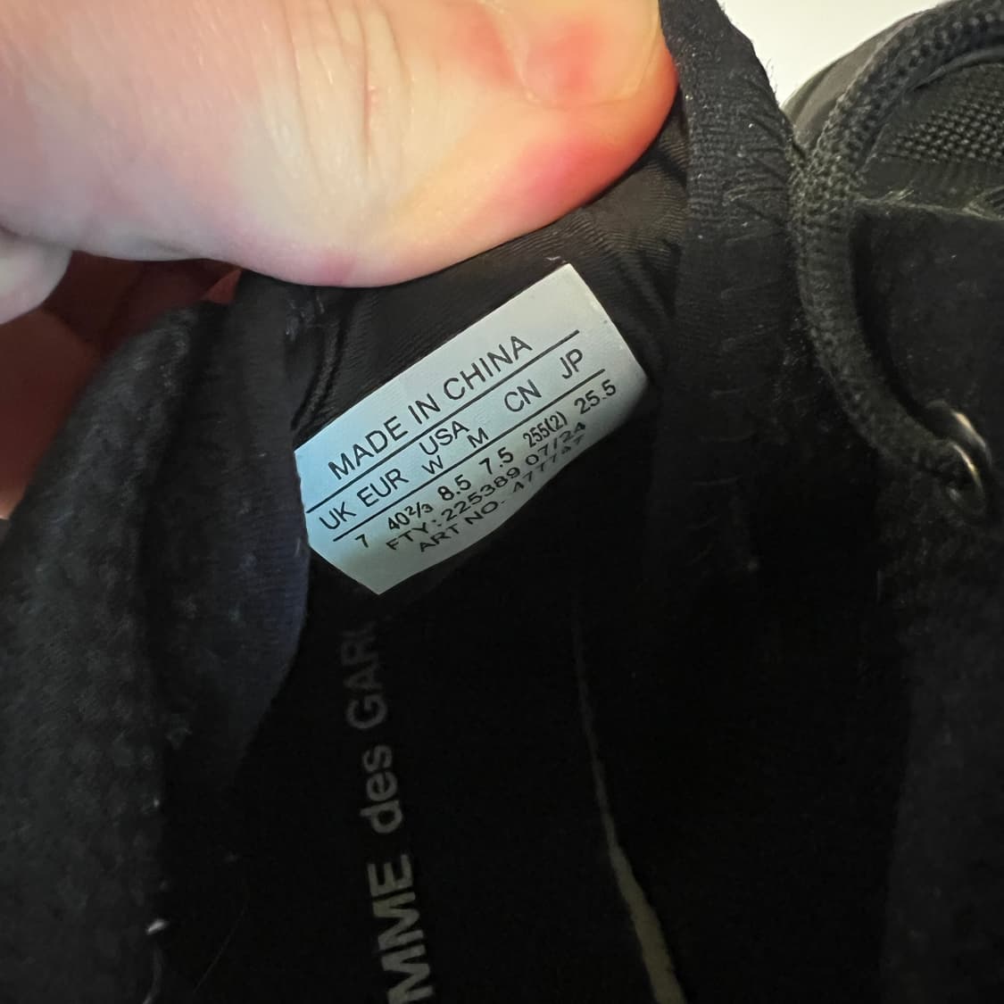 살로몬 x 꼼데 가르송 XT-6 익스팬스 플랫폼 블랙 상품이미지6