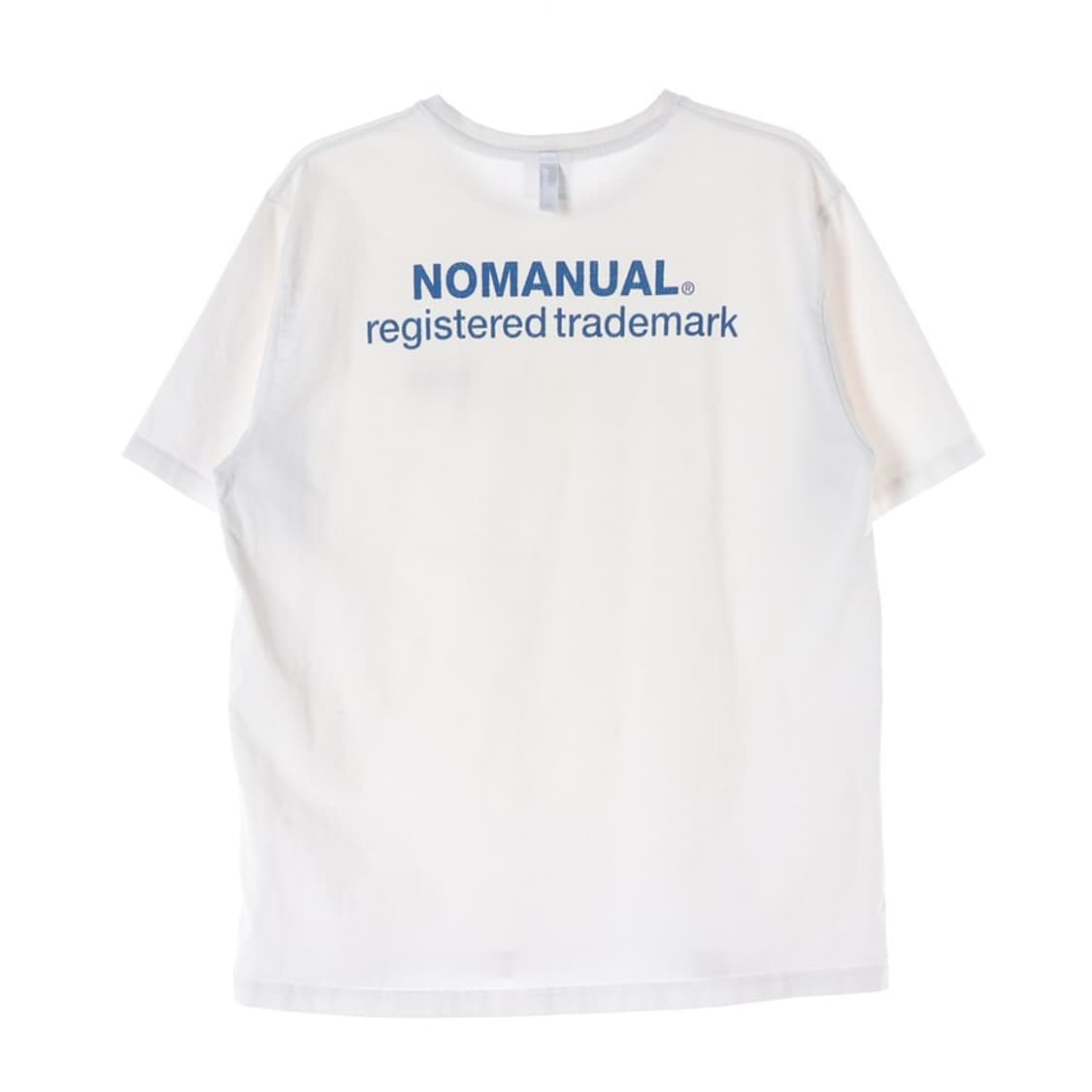 노매뉴얼 백로고 프린팅 화이트 반팔티 L 상품이미지2