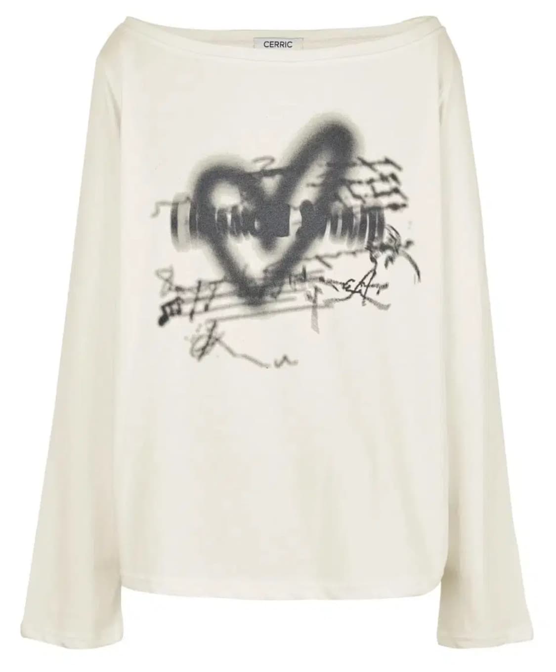 세릭 cerric 하트 보트넥 탑 아이보리 상품이미지5