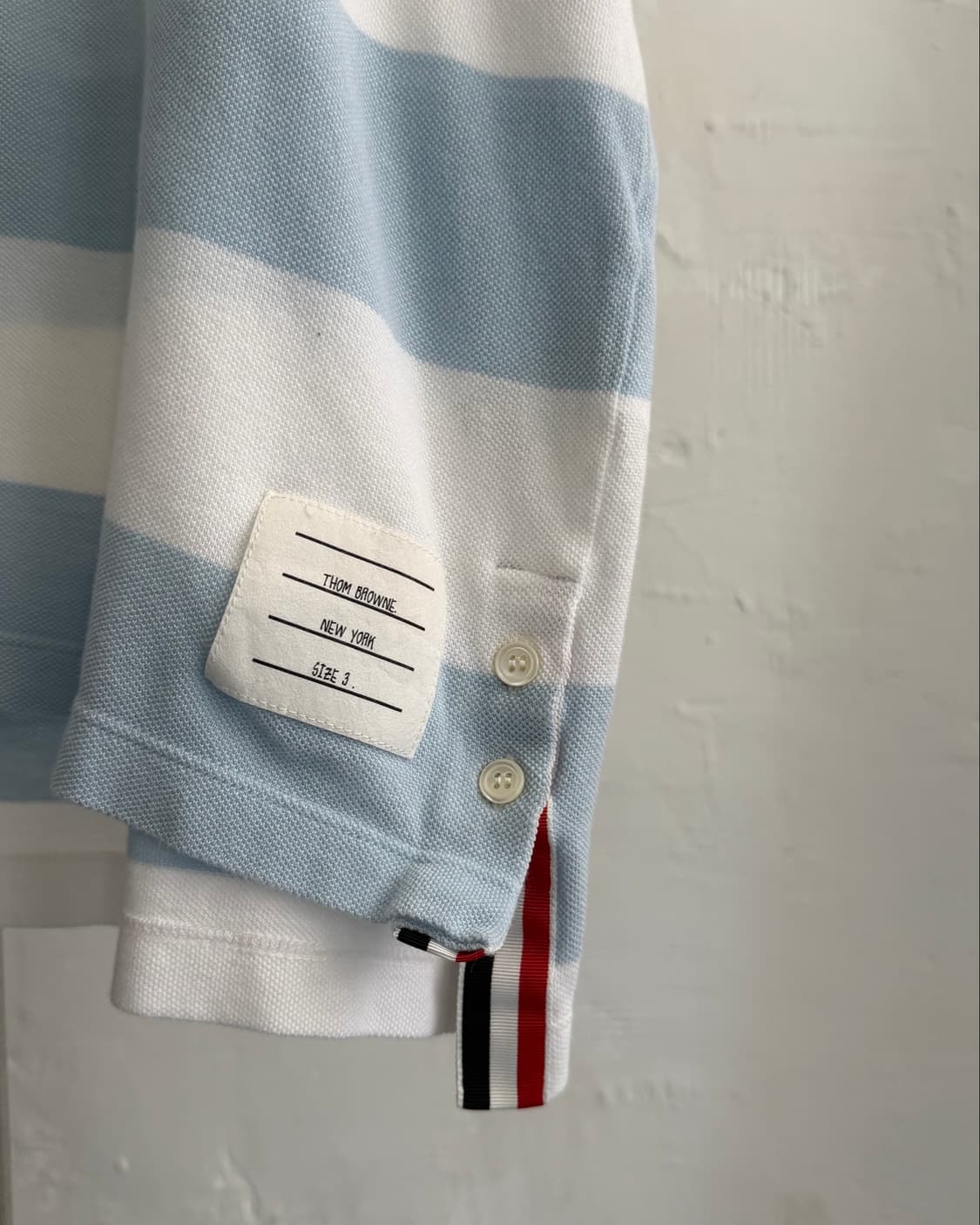 Thom Browne 톰브라운 스카이블루 단가라 포켓 티셔츠 상품이미지5
