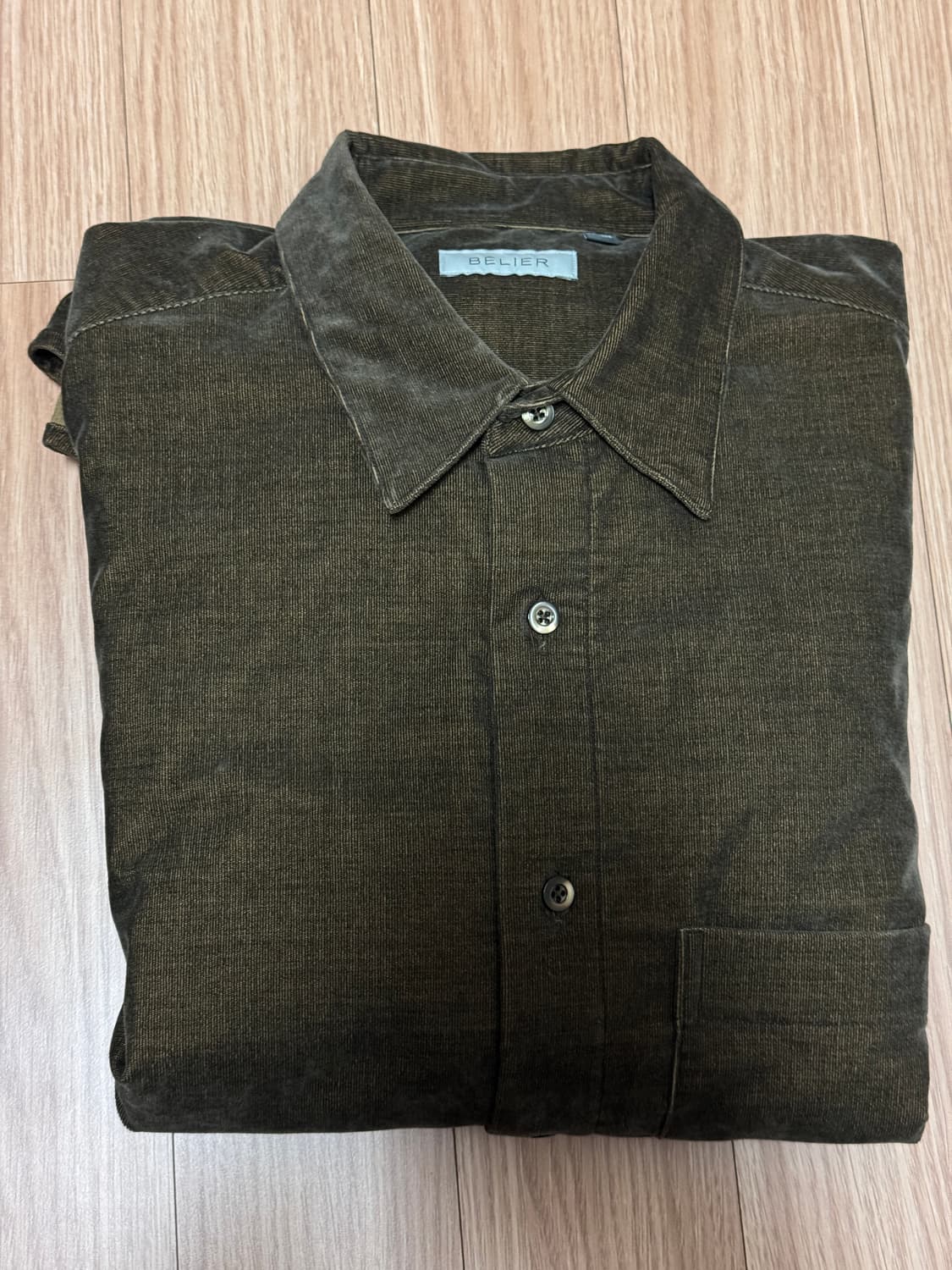 벨리에 코듀로이 셔츠 - 올리브 상품이미지1