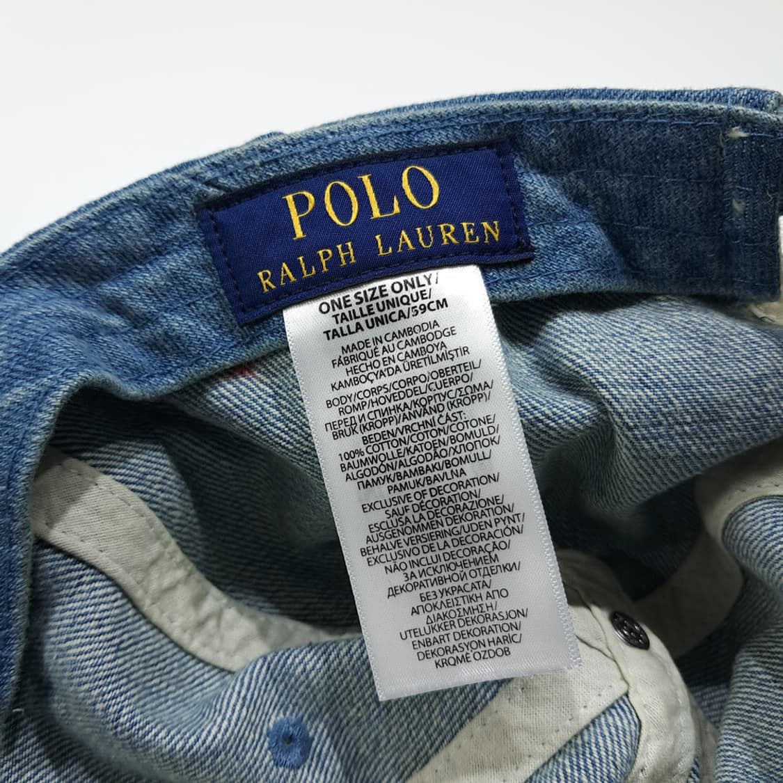 CL424 폴로 인디고 데님 워싱 블루 볼캡 상품이미지8