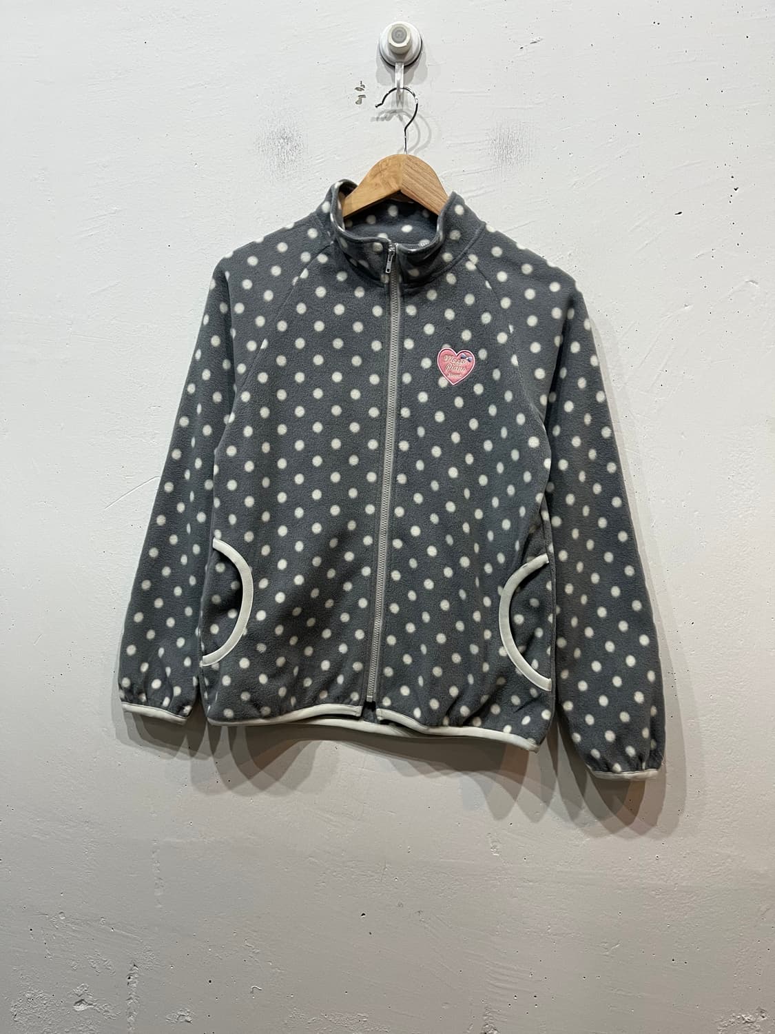 메조피아노 도트 땡땡이 플리스 자켓 상품이미지1