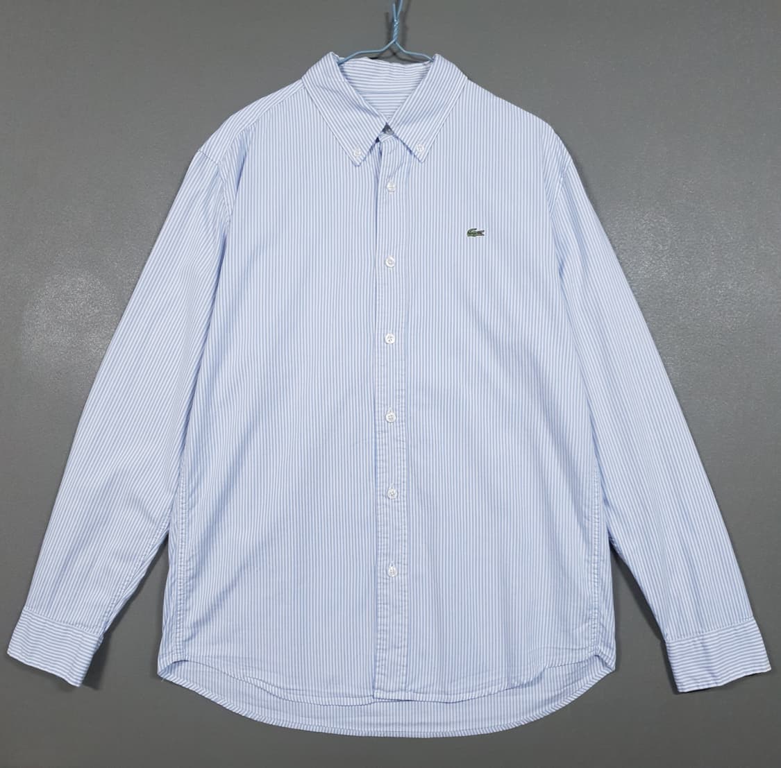 L) 라코스테 신형 22FW 버튼다운 옥스포드 스트레치 스트라이프 셔츠 상품이미지1