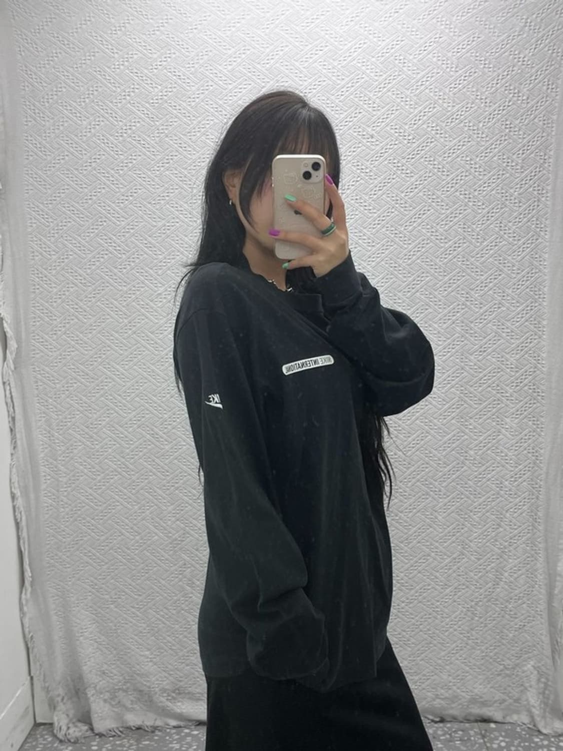 나이키 인터네셔널 올드스쿨 프린팅 롱슬리브 100 C07088 상품이미지1