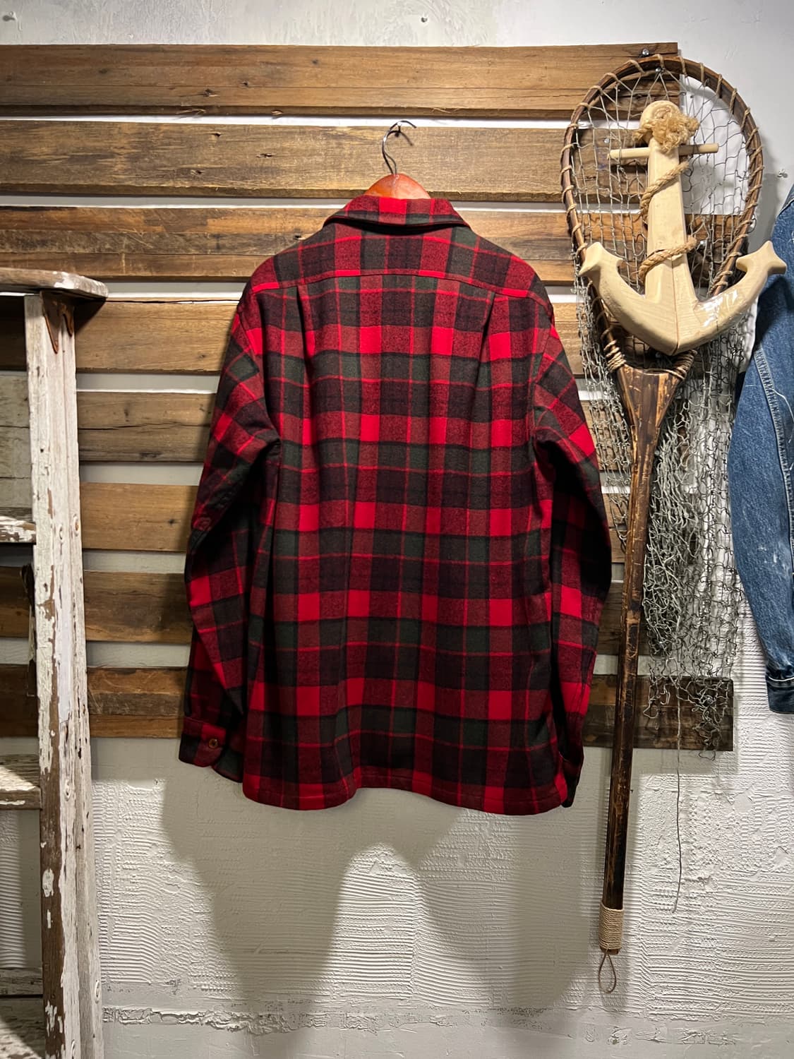 [M]펜들턴 USA 레드 타탄체크 울 셔츠 상품이미지5