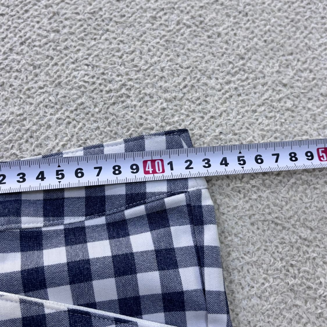 L 블랙앤화이트 여성 체크패턴 치노 팬츠 0626E 상품이미지7