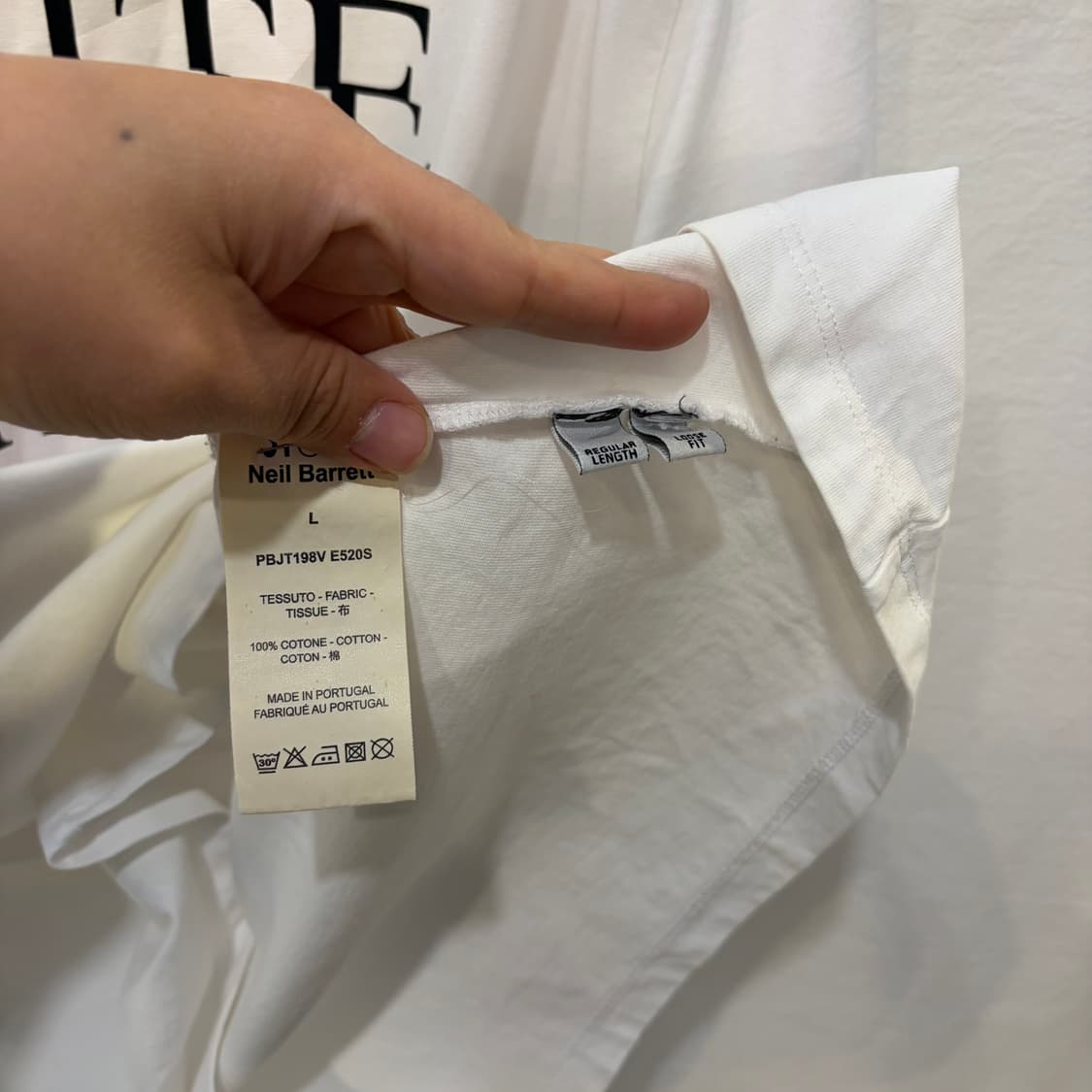 닐바렛 화이트 라이트닝 프린팅 반팔 티셔츠 상품이미지4