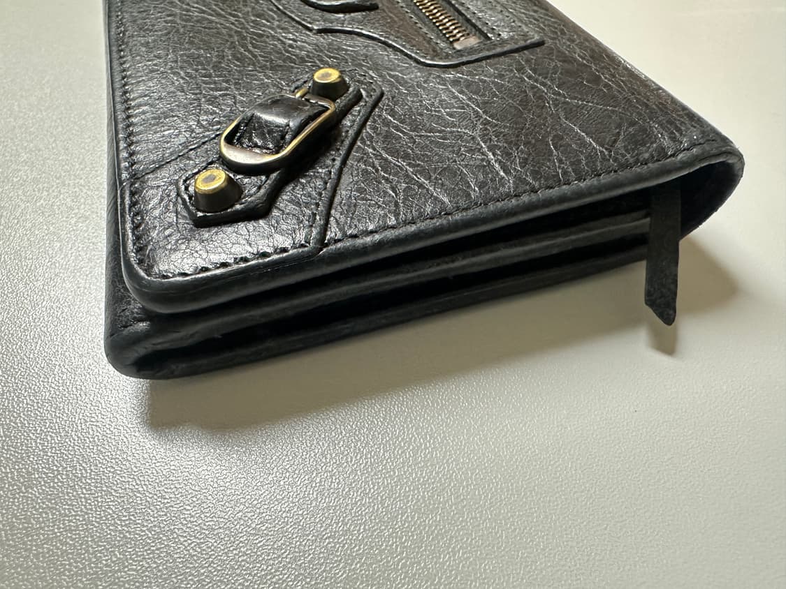 발렌시아가 모터 가죽 장지갑 블랙 상품이미지7