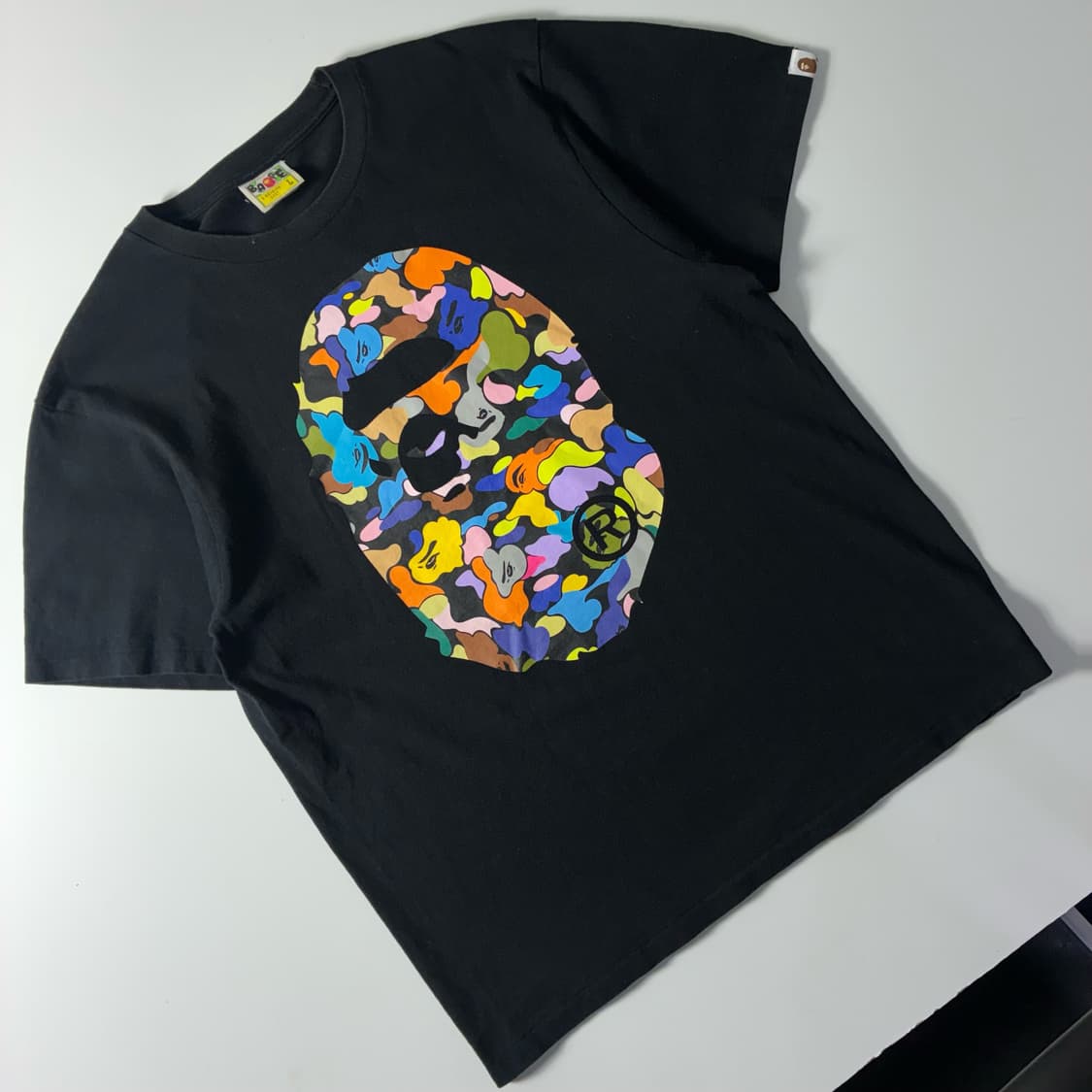 Bape  베이프 멀티 카모 사루 블랙 반팔 티셔츠  상품이미지1