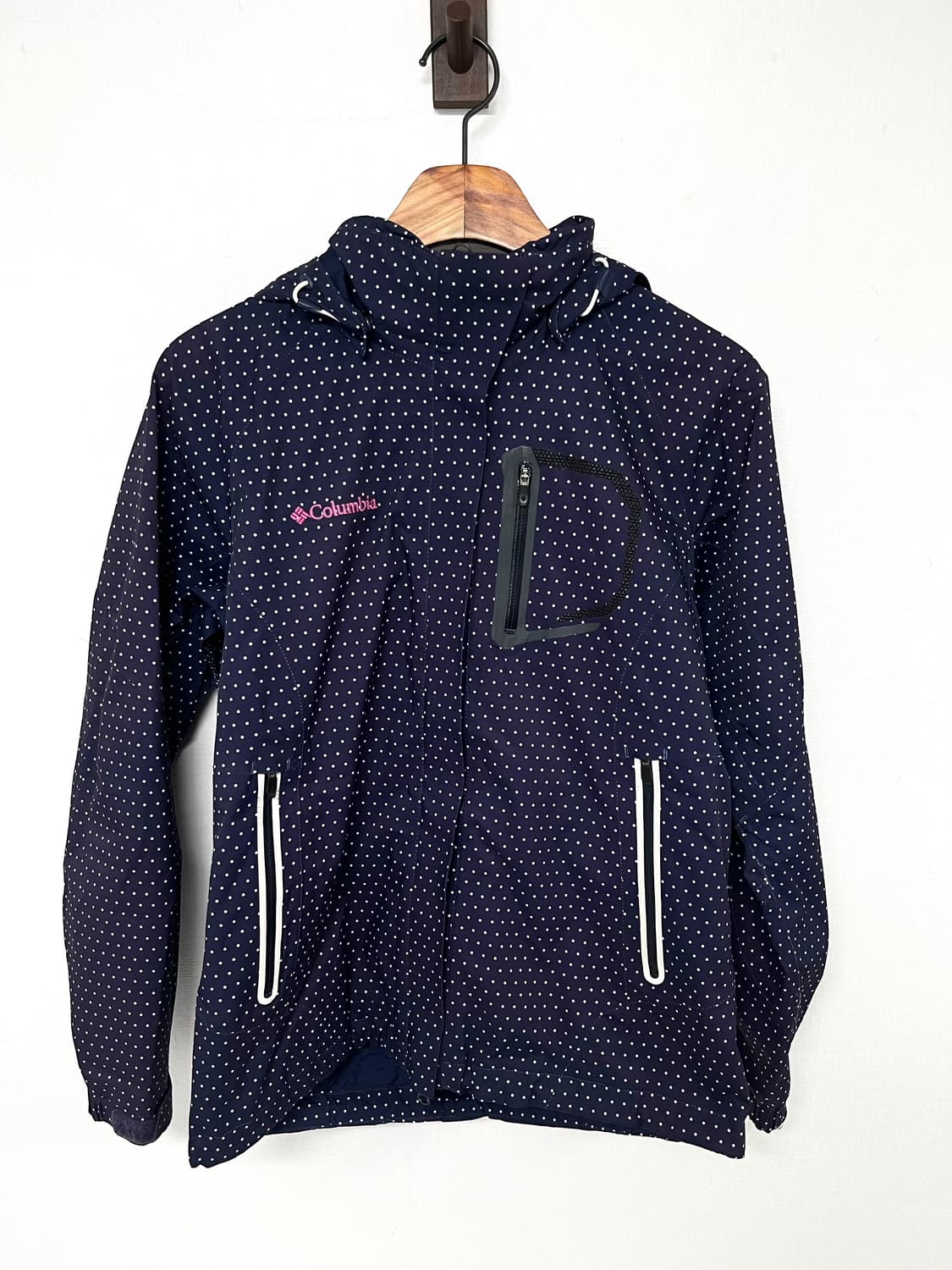 컬럼비아 도트 땡땡이 바람막이 상품이미지1