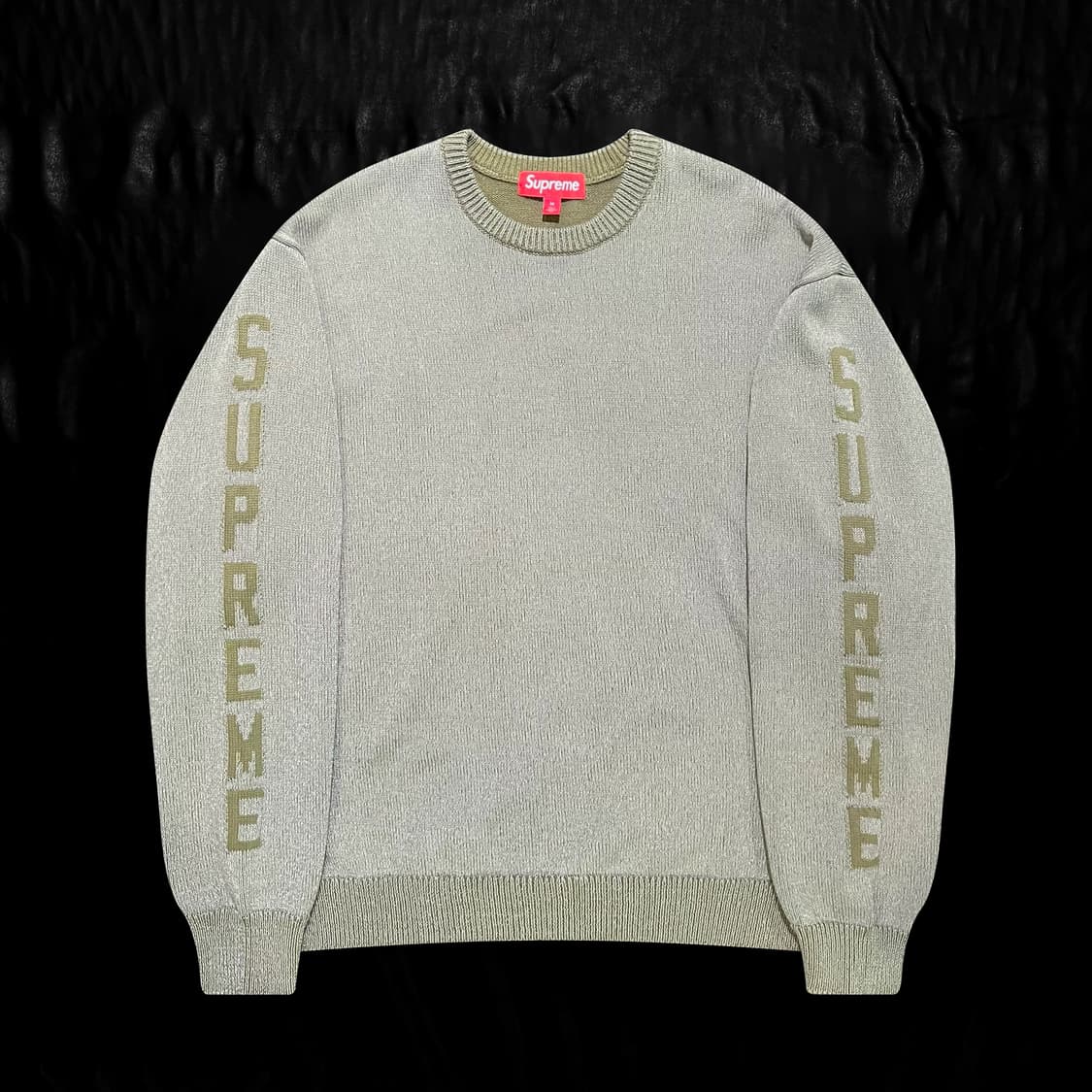 슈프림 리플렉티브 올리브 니트 스웨터 상품이미지2