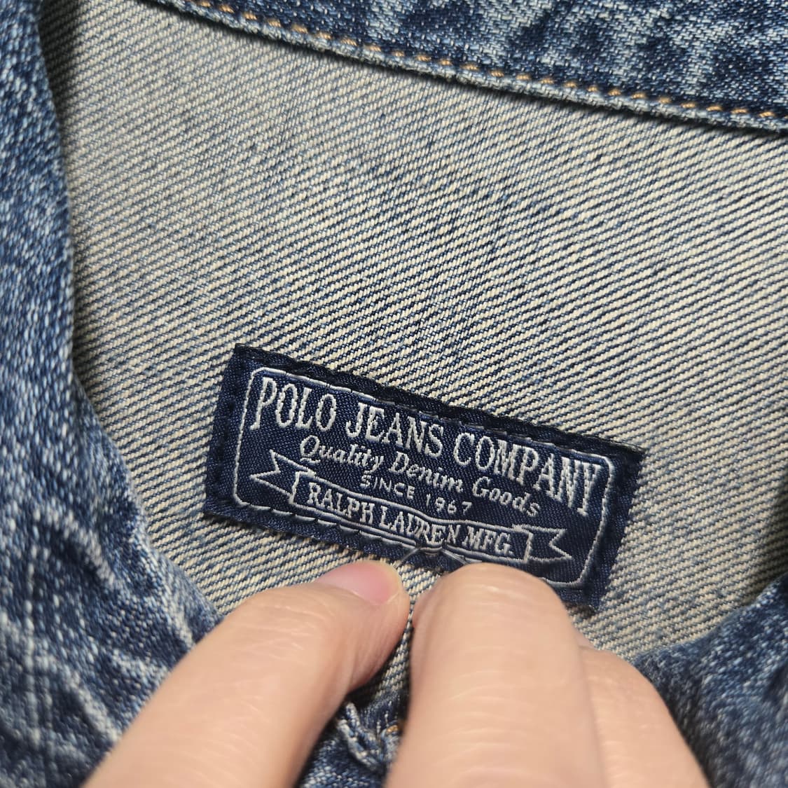폴로 데님 연 청자켓 워싱진 빈티지   상품이미지4