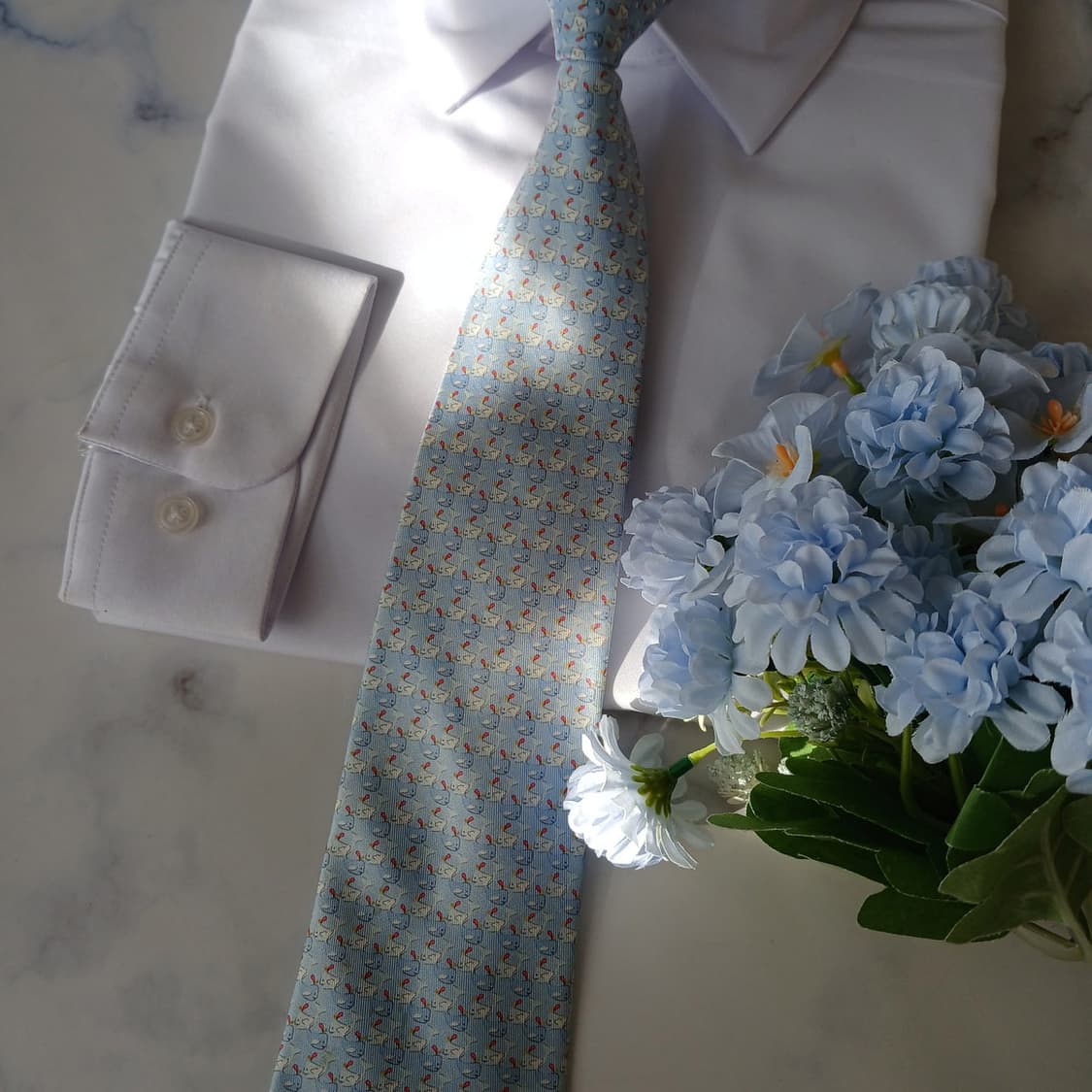 페라가모 실크 물고기 패턴 넥타이 9.3cm A등급 A19585
 상품이미지5