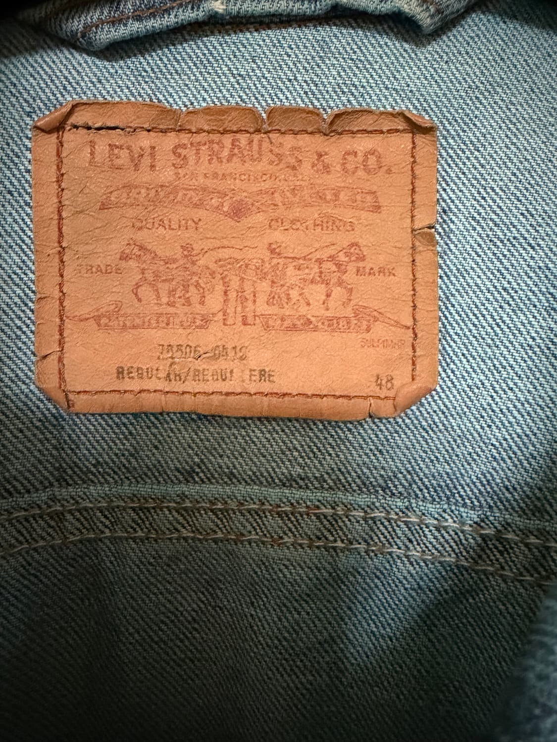 리바이스 청자켓 48사이즈 L 상품이미지4