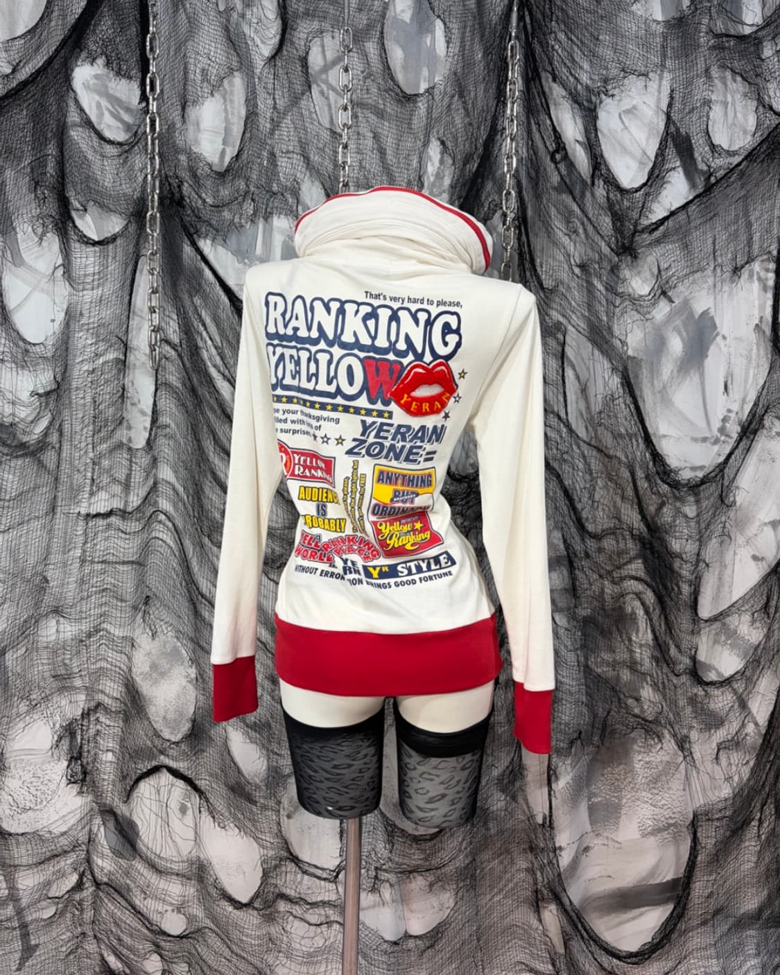 00's Kitsch lettering hickey hoodie zip  상품이미지4