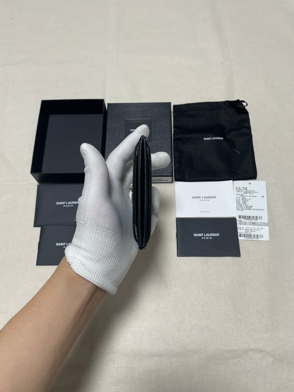 [풀구성] 입생로랑 ysl 마틀라세 금장 카드지갑 [os]  상품이미지5