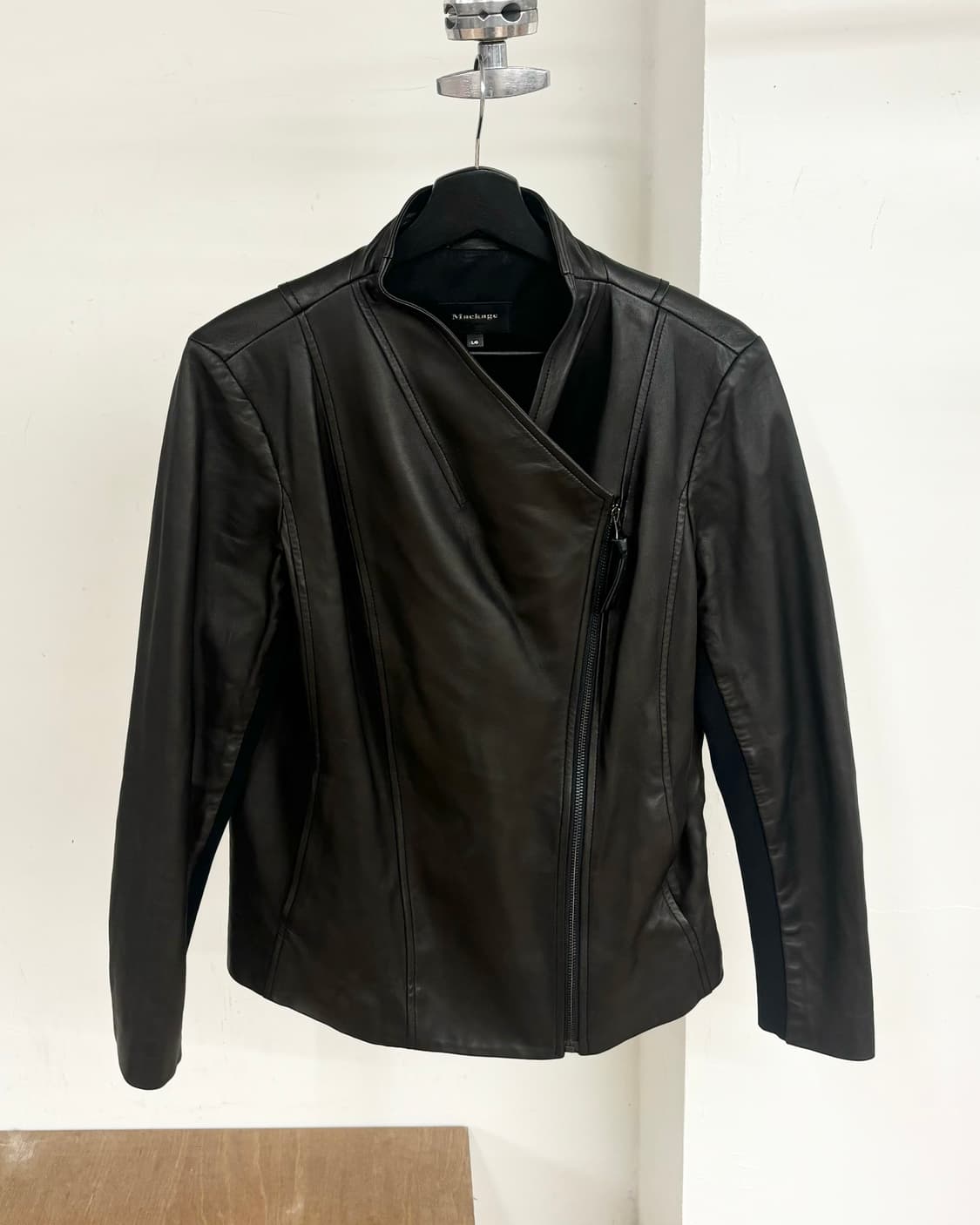 맥케이지 블랙 레더 자켓 상품이미지1