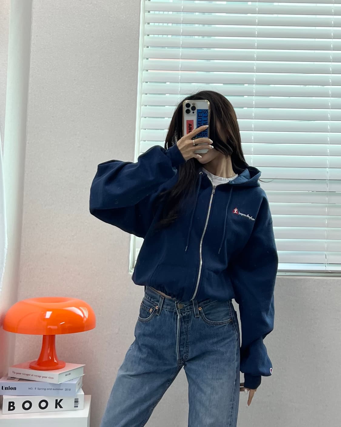 (WOMEN)챔피온 크롭 후드-M1467 상품이미지1