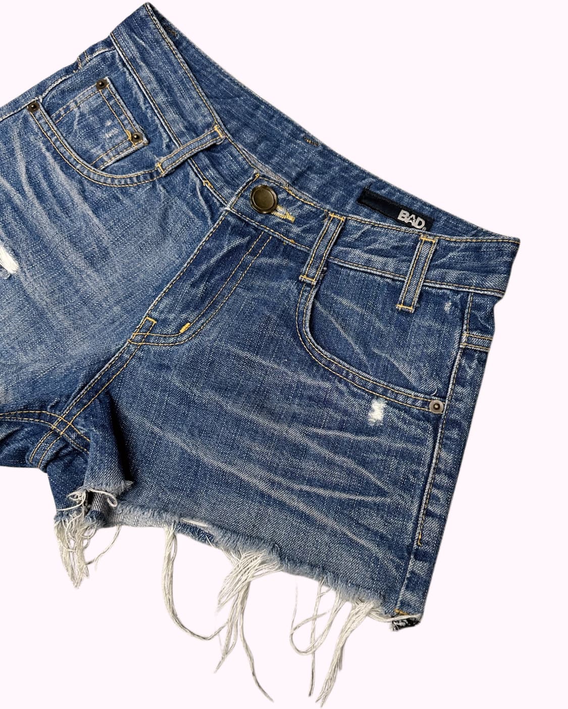 distressed denim hot pants 상품이미지3