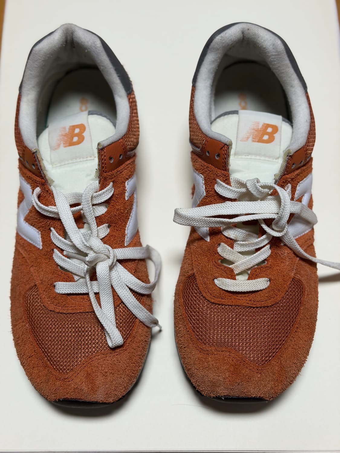 뉴발란스 574 헤리티지 오렌지 버스트 화이트 상품이미지1