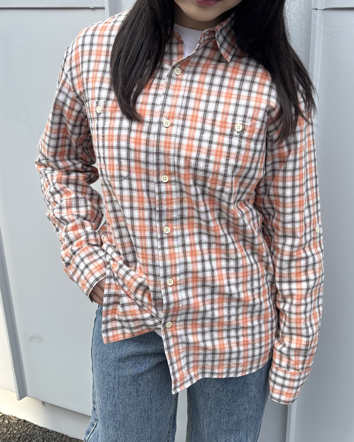 일본빈티지 체크 셔츠 상품이미지2