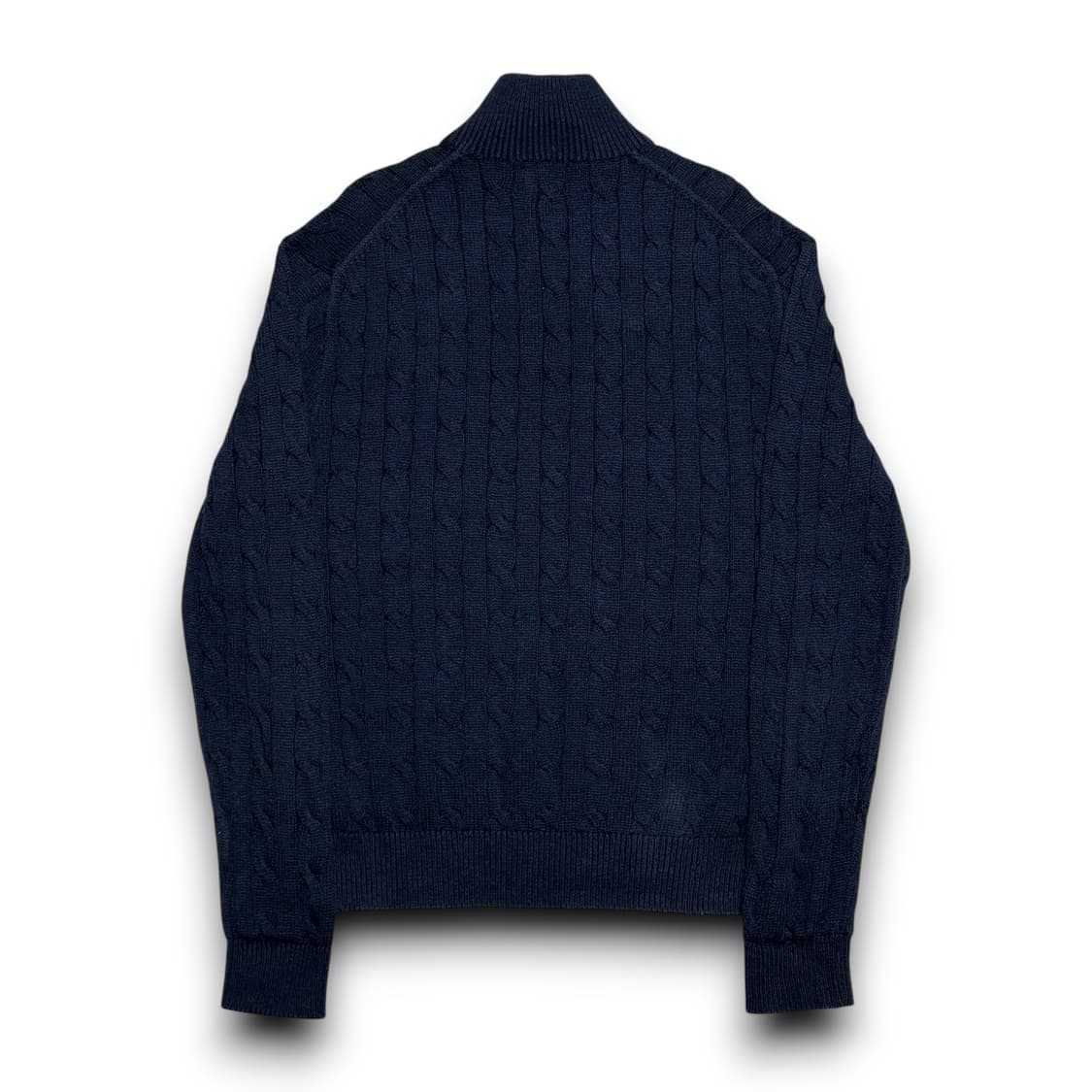 Polo Ralph Lauren 코튼 케이블 네이비 반집업 니트 상품이미지2