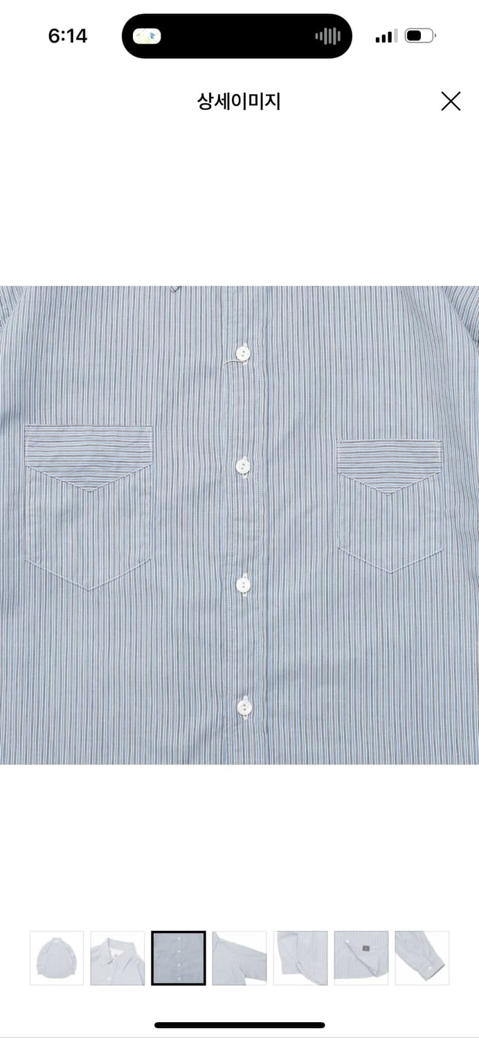 택포) 포스트오버롤즈 NEUTRON-C 깃털 샴브레이 스트라이프 L 판매 상품이미지3