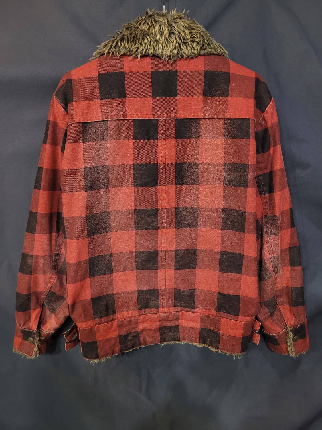 Woolrich 울리치 90s 초빈티지 타탄체크 펑크 쉐르파 워크자켓 상품이미지4