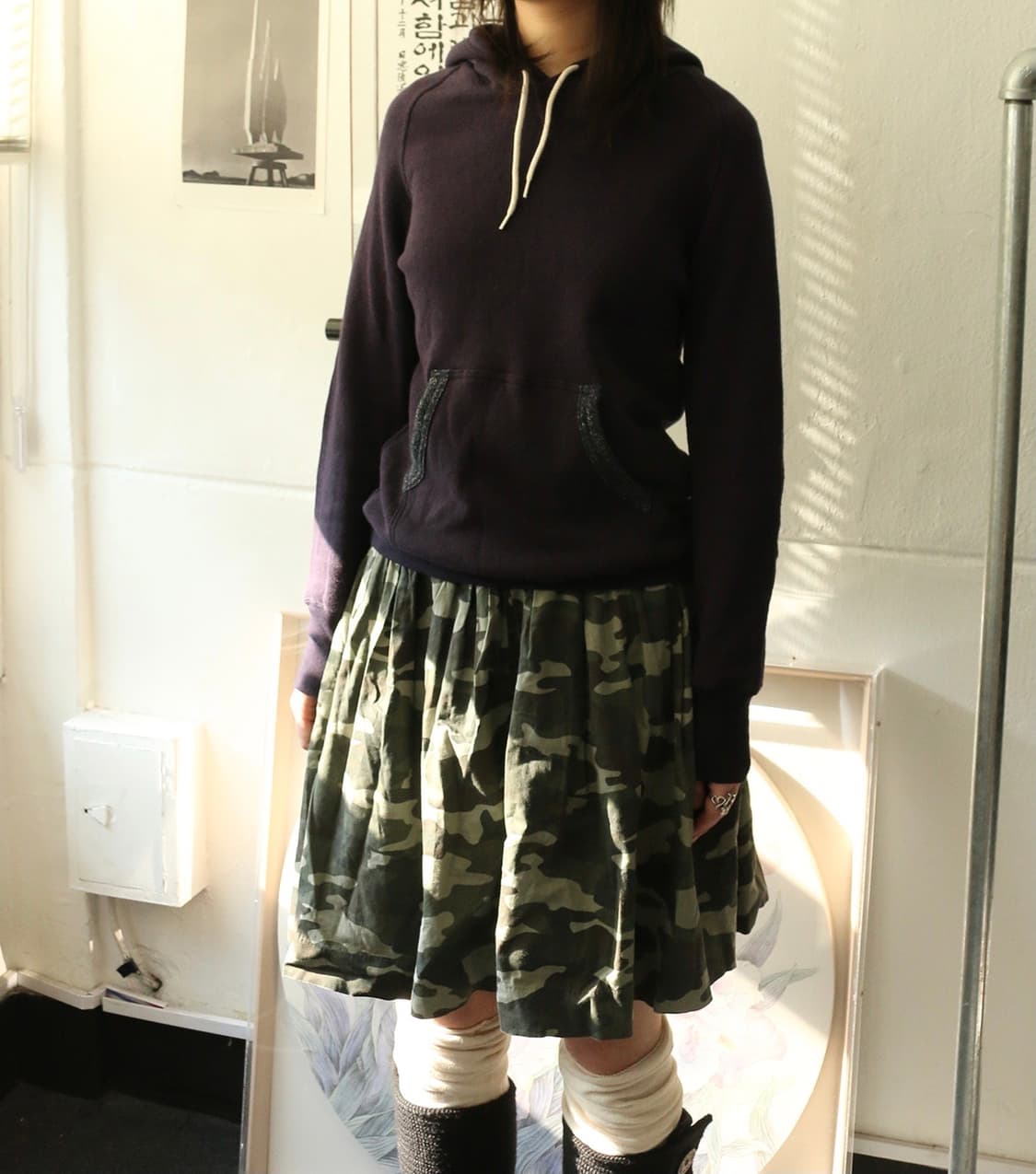 준야 와타나베 맨 다크 퍼플 후디 상품이미지1