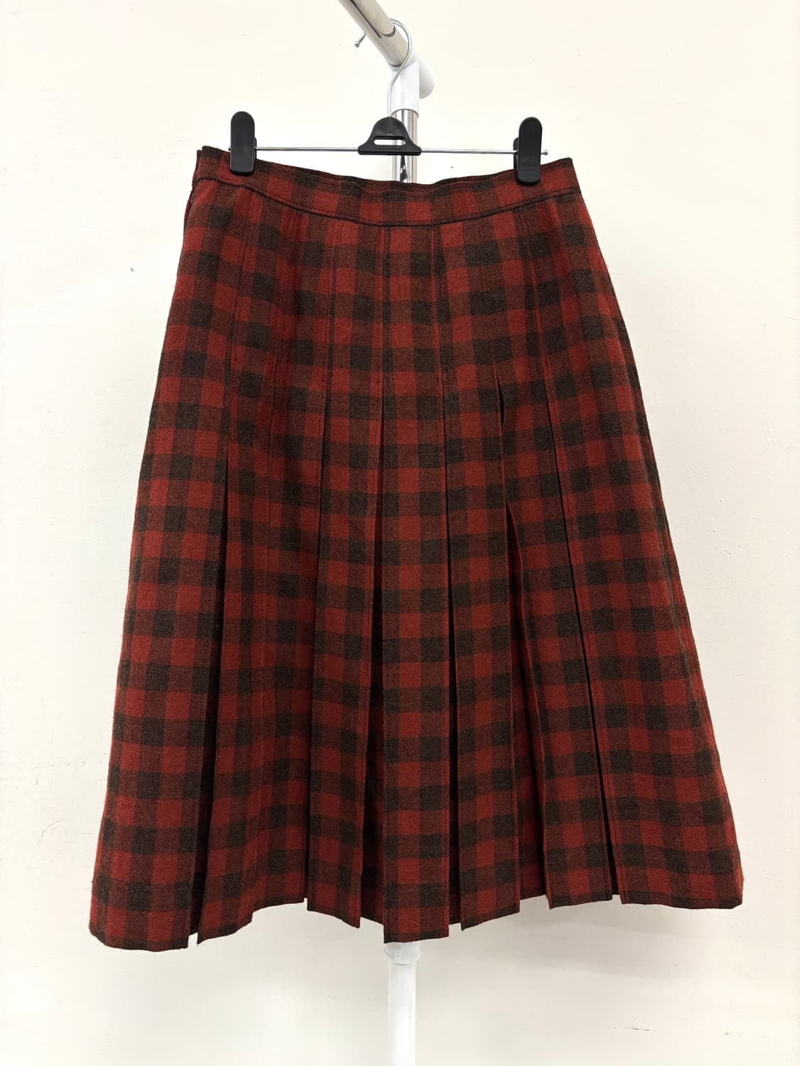 빈티지 체크 플리츠 스커트 상품이미지1