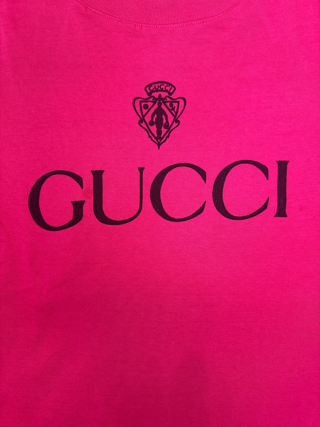 빈티지 90s 구찌 GUCCI 부틀렉 핫핑크 티셔츠 L 상품이미지2