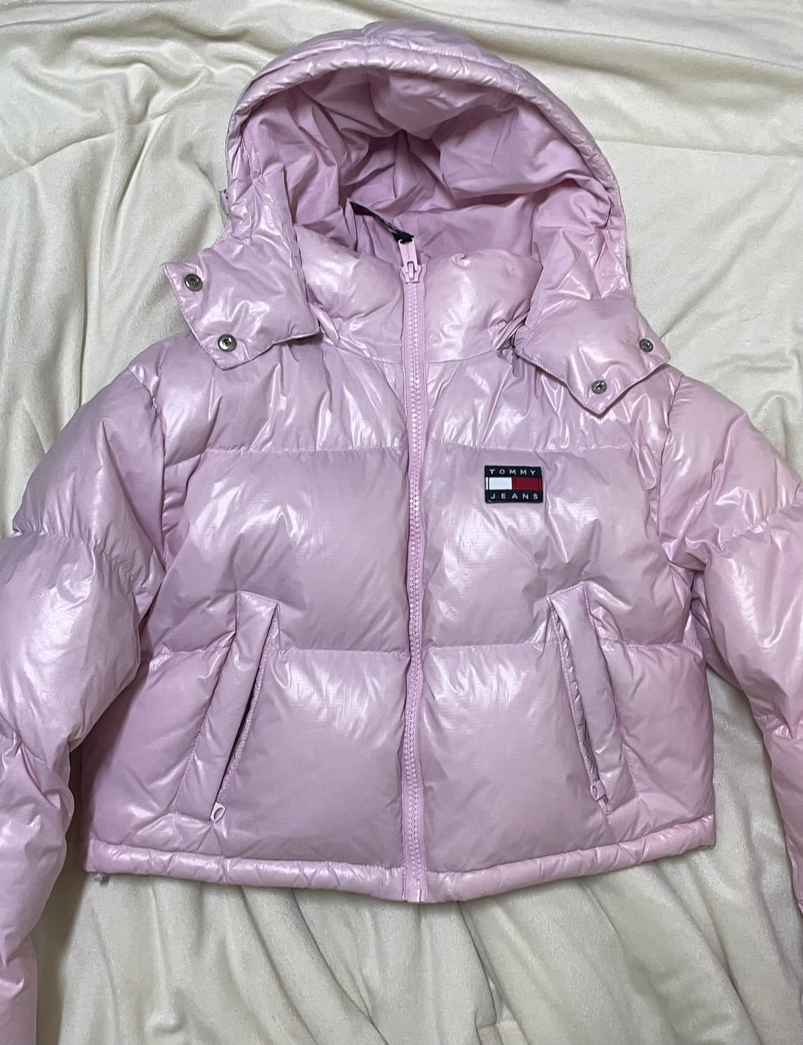 타미진스 크롭 핑크 숏패딩 상품이미지5