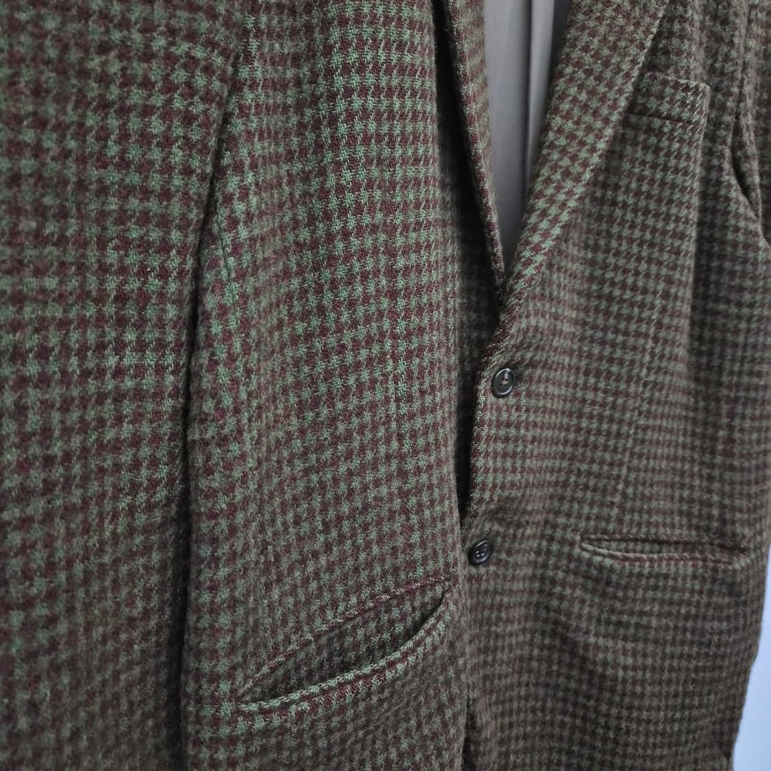 요지야마모토 하운드투스 체크 브라운 자켓 남성 M 상품이미지2