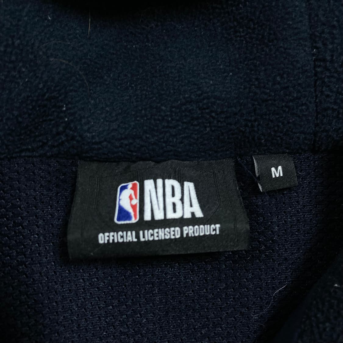 NBA 빅로고 네이비 쉐르파 후드 집업 상품이미지4